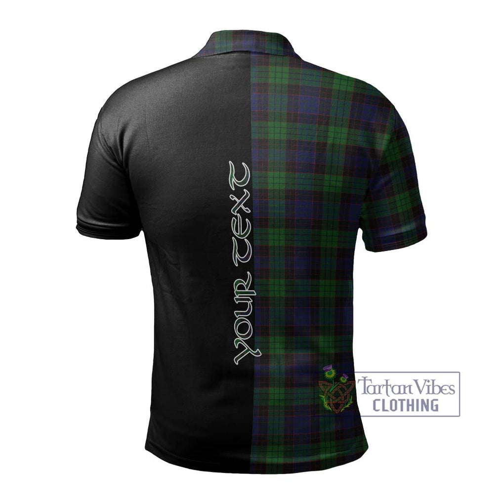 Stewart Old Tartan Polo Shirt with Family Crest and Half Of Me Style - Tartanvibesclothing Shop