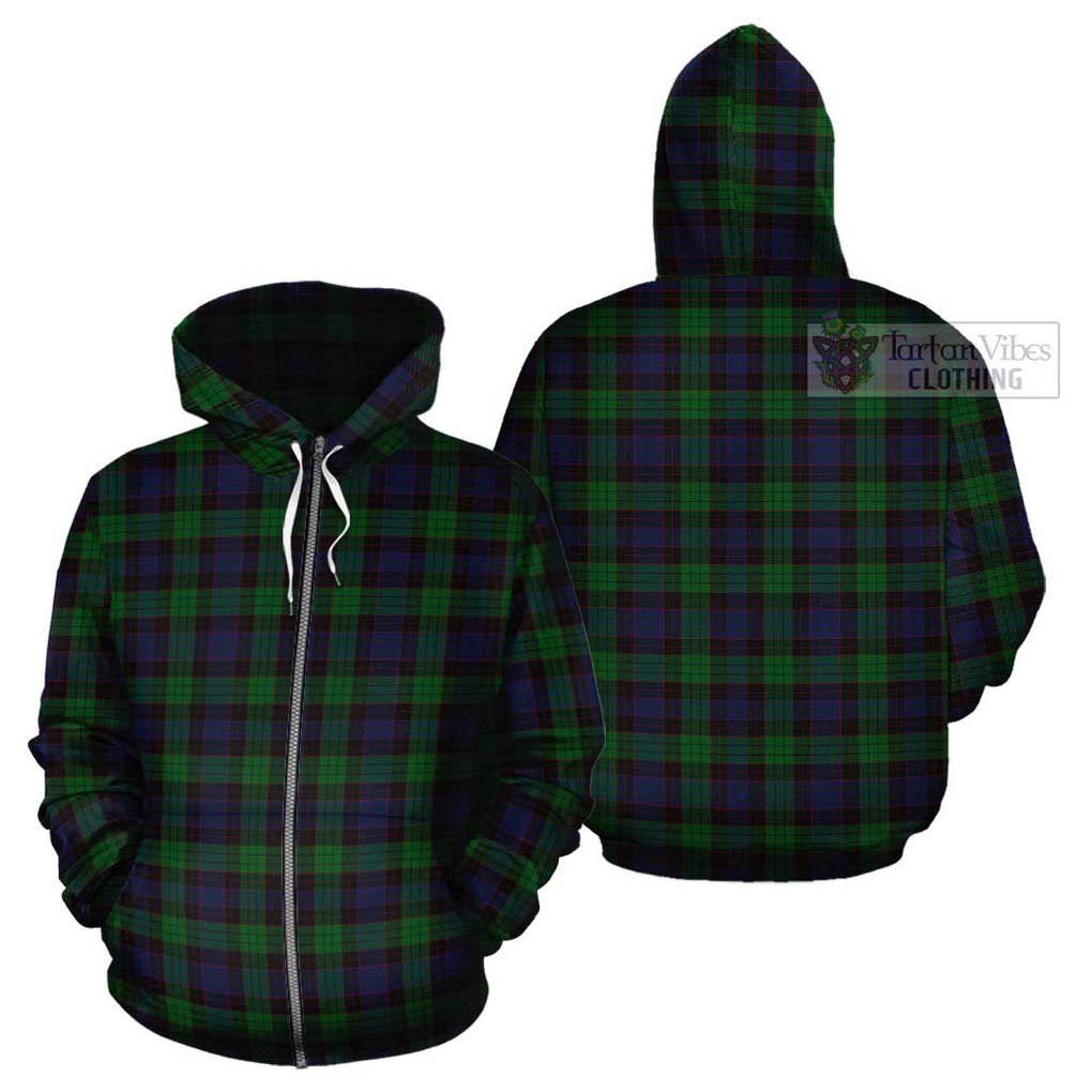 Stewart Old Tartan Cotton Hoodie Zip Hoodie - Tartan Vibes Clothing