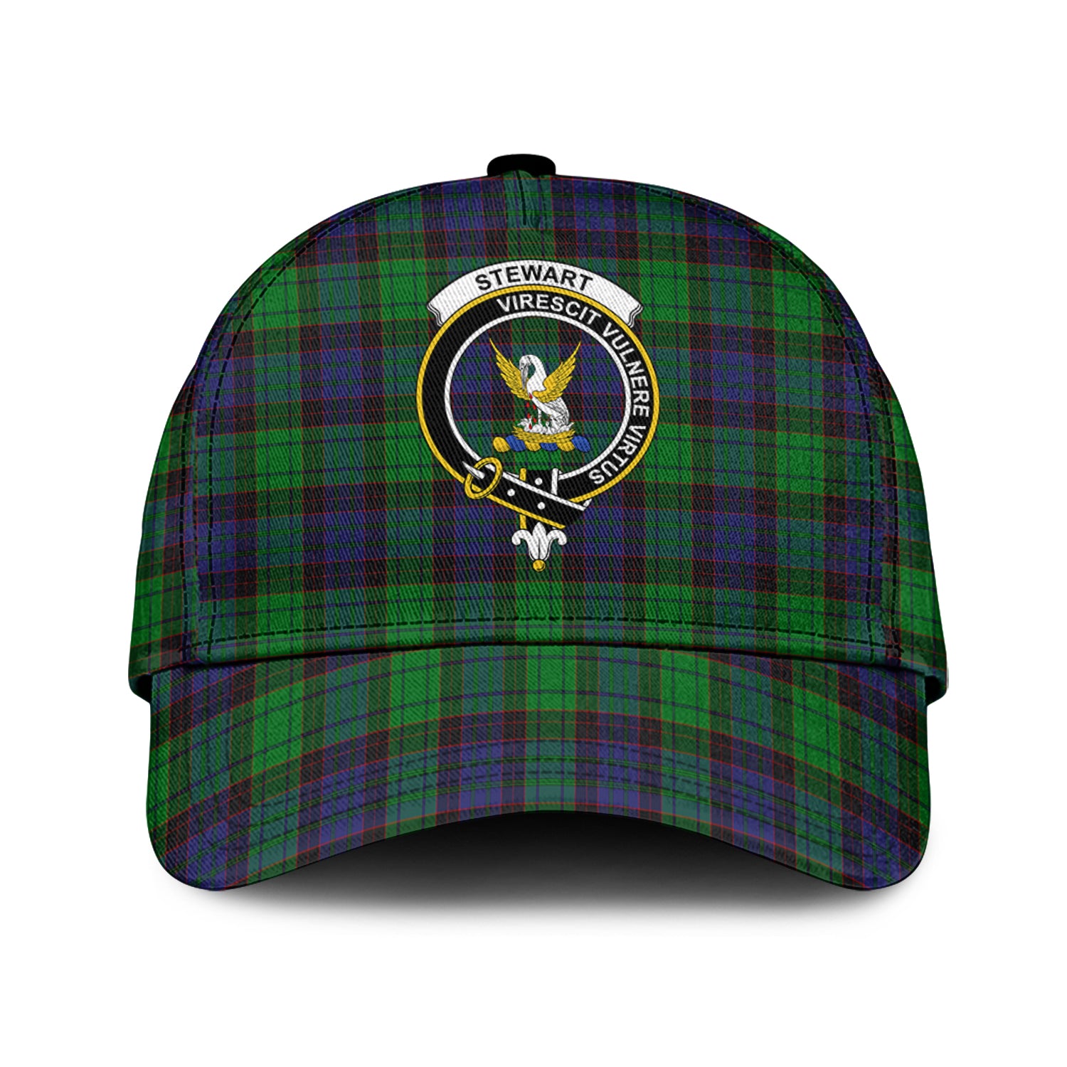 Stewart Old Modern Tartan Classic Cap with Family Crest Classic Cap Universal Fit - Tartan Vibes Clothing