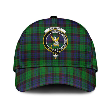 Stewart Old Modern Tartan Classic Cap with Family Crest