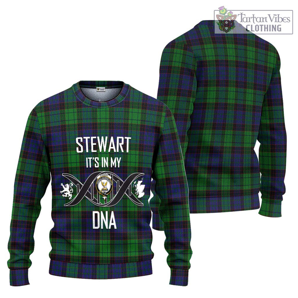 Stewart Old Modern Tartan Knitted Sweater with Family Crest DNA In Me Style Unisex - Tartanvibesclothing Shop