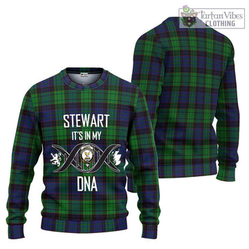 Stewart Old Modern Tartan Ugly Sweater with Family Crest DNA In Me Style