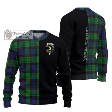 Stewart Old Modern Tartan Ugly Sweater with Family Crest and Half Of Me Style