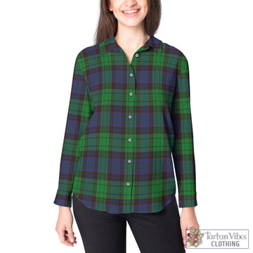 Stewart Old Modern Tartan Women's Casual Shirt