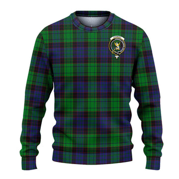 Stewart Old Modern Tartan Ugly Sweater with Family Crest