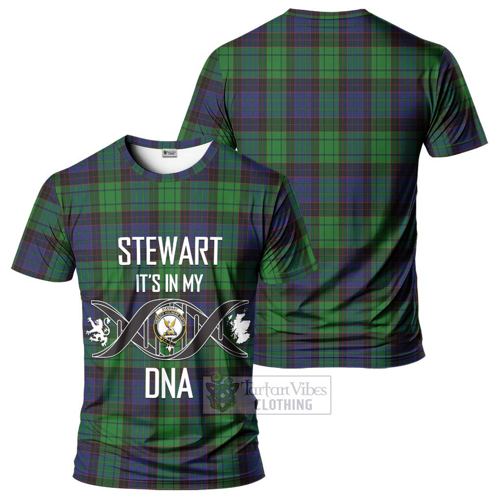 Stewart Old Modern Tartan T-Shirt with Family Crest DNA In Me Style - Tartan Vibes Clothing