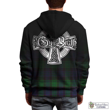 Stewart Old Modern Tartan Hoodie Featuring Alba Gu Brath Family Crest Celtic Inspired