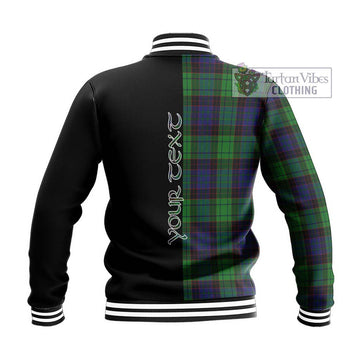 Stewart Old Modern Tartan Baseball Jacket with Family Crest and Half Of Me Style