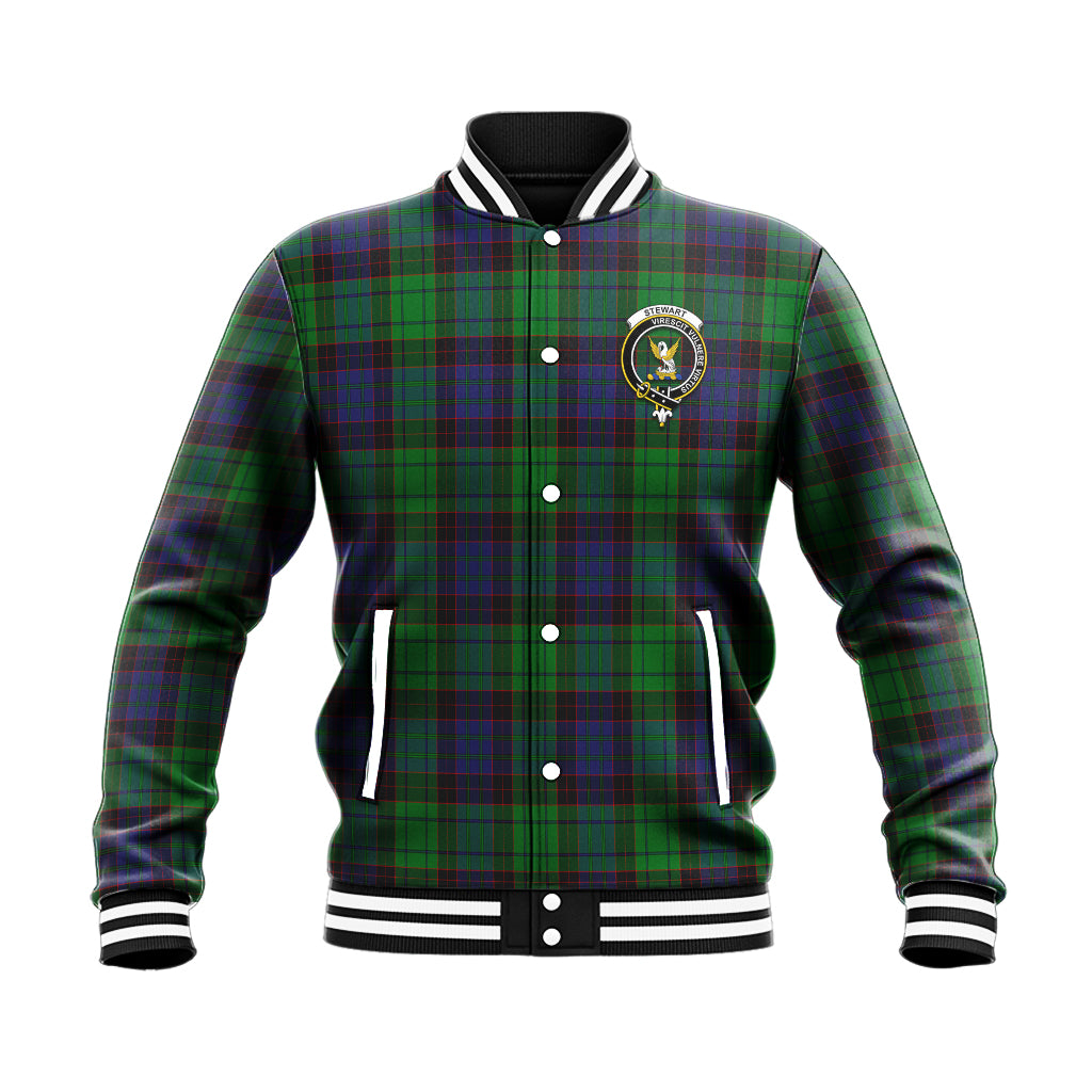 Stewart Old Modern Tartan Baseball Jacket with Family Crest - Tartan Vibes Clothing