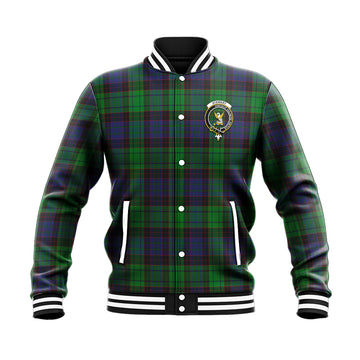 Stewart Old Modern Tartan Baseball Jacket with Family Crest