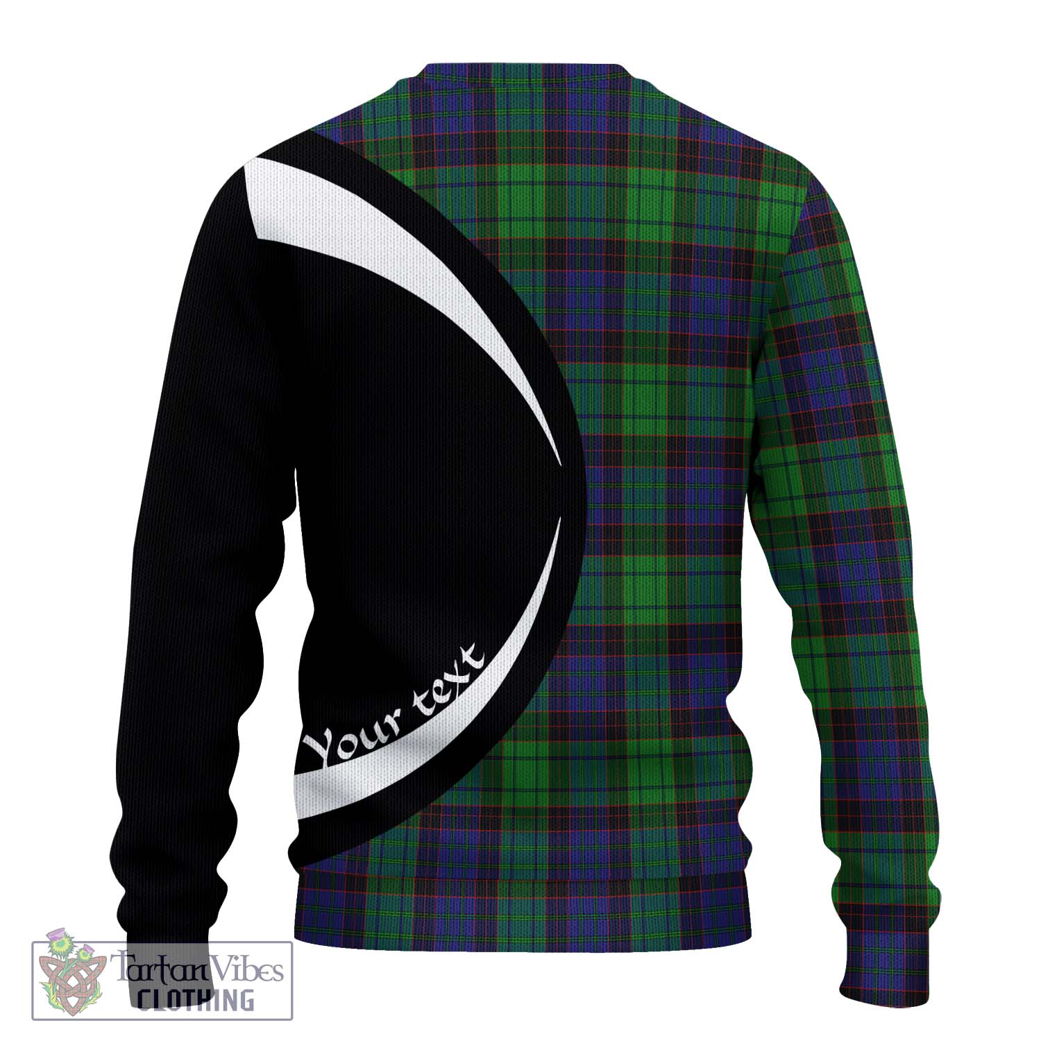 Stewart Old Modern Tartan Knitted Sweater with Family Crest Circle Style - Tartan Vibes Clothing