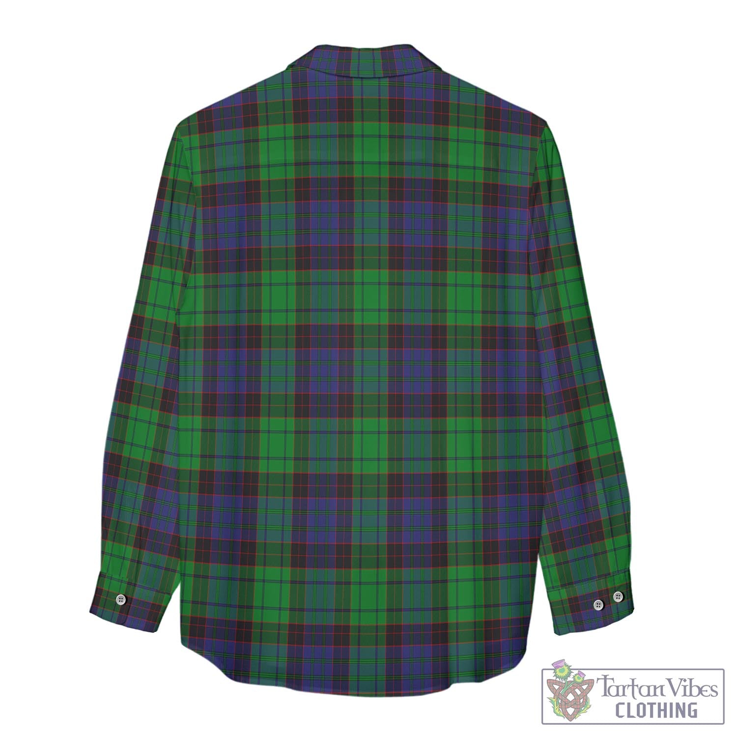 Tartan Vibes Clothing Stewart Old Modern Tartan Womens Casual Shirt with Family Crest