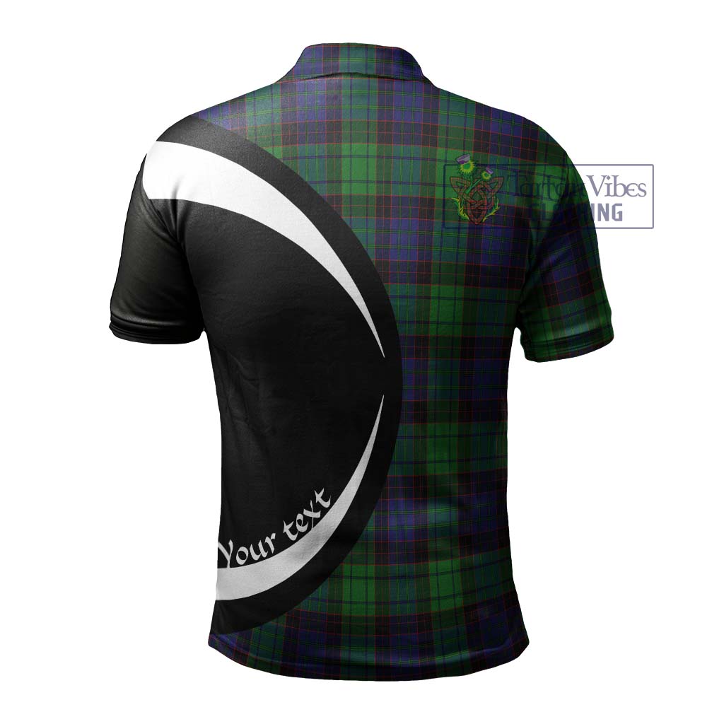 Stewart Old Modern Tartan Men's Polo Shirt with Family Crest Circle Style - Tartan Vibes Clothing