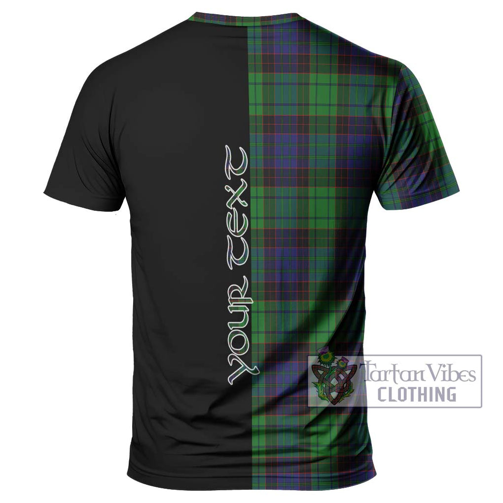 Stewart Old Modern Tartan T-Shirt with Family Crest and Half Of Me Style - Tartanvibesclothing Shop