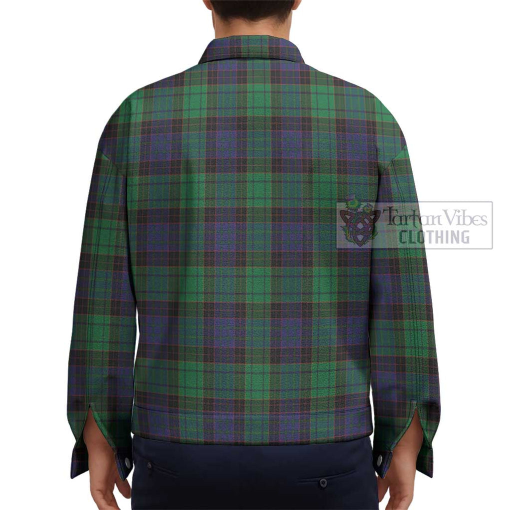 Stewart Old Modern Tartan Unisex Lapel Cotton Jacket - Tartan Vibes Clothing