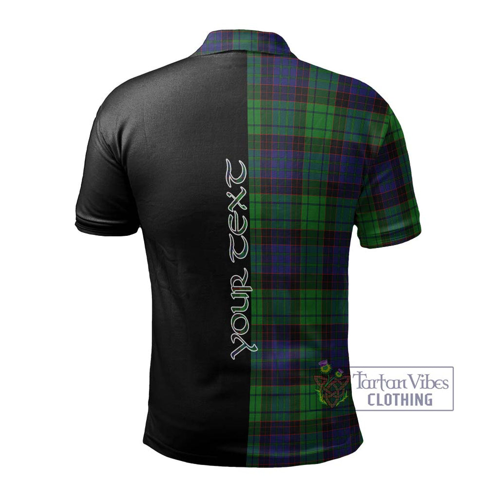 Stewart Old Modern Tartan Polo Shirt with Family Crest and Half Of Me Style - Tartanvibesclothing Shop