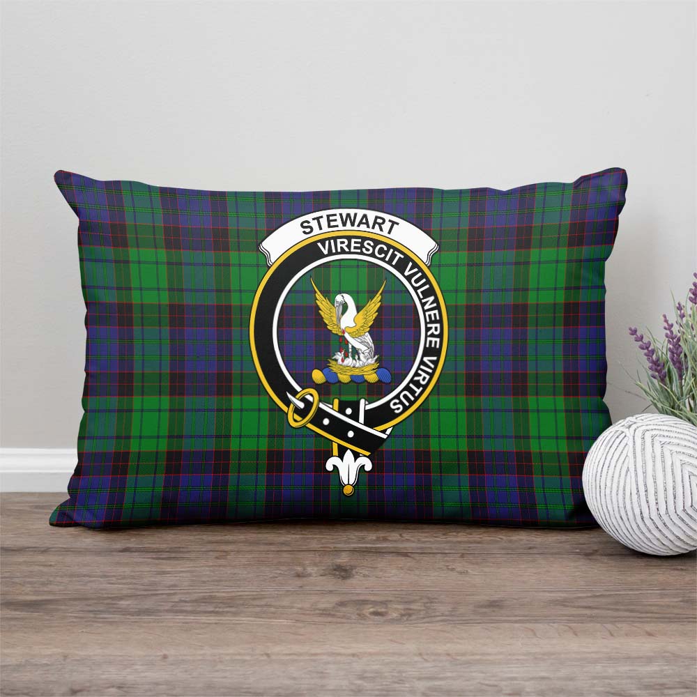 Stewart Old Modern Tartan Pillow Cover with Family Crest Rectangle Pillow Cover - Tartanvibesclothing