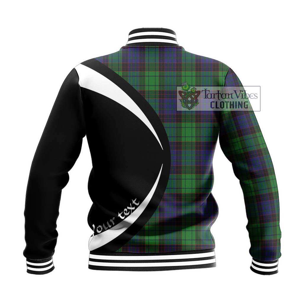 Stewart Old Modern Tartan Baseball Jacket with Family Crest Circle Style - Tartan Vibes Clothing