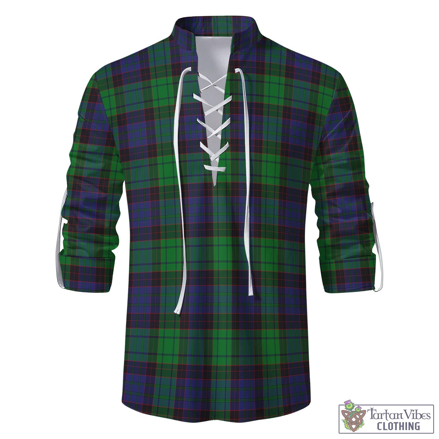 Tartan Vibes Clothing Stewart Old Modern Tartan Men's Scottish Traditional Jacobite Ghillie Kilt Shirt