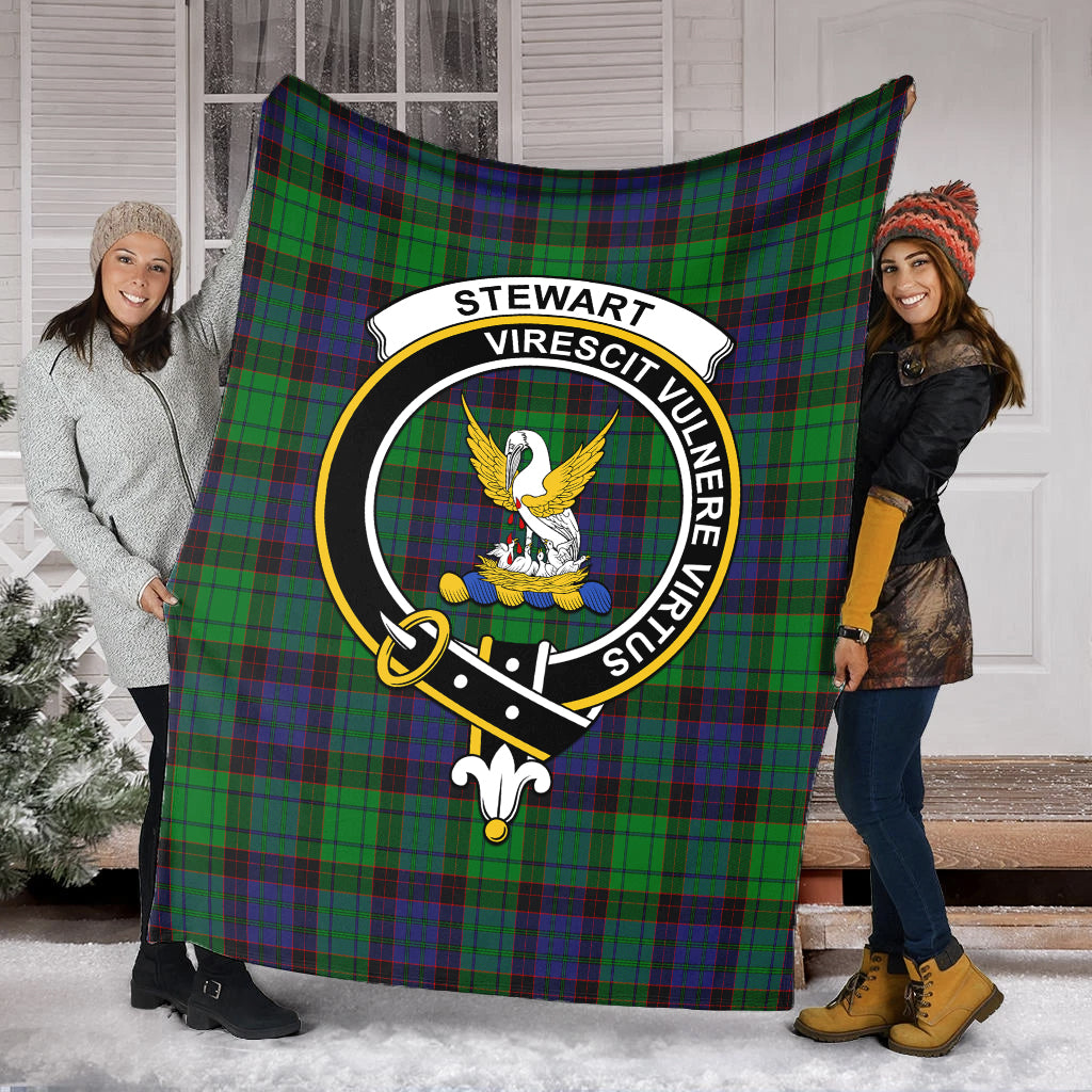 stewart-old-modern-tartab-blanket-with-family-crest