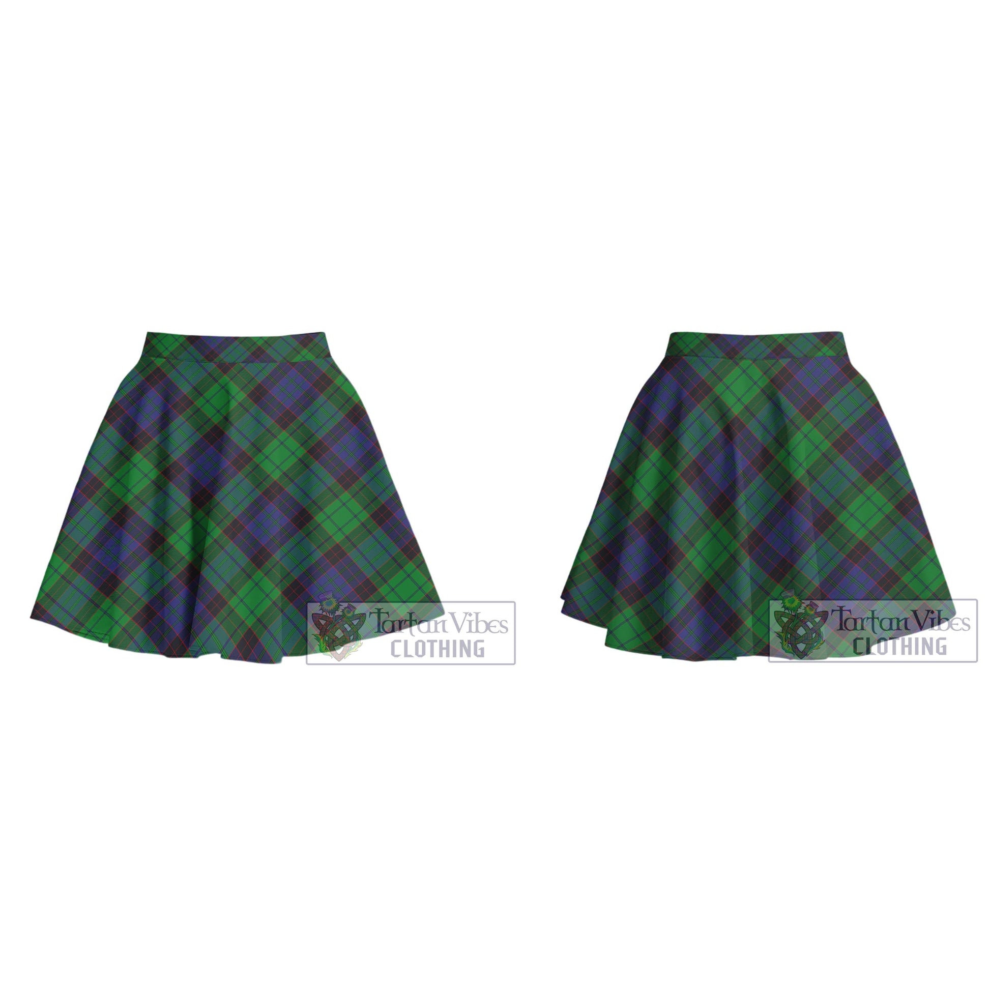 Tartan Vibes Clothing Stewart Old Modern Tartan Women's Plated Mini Skirt