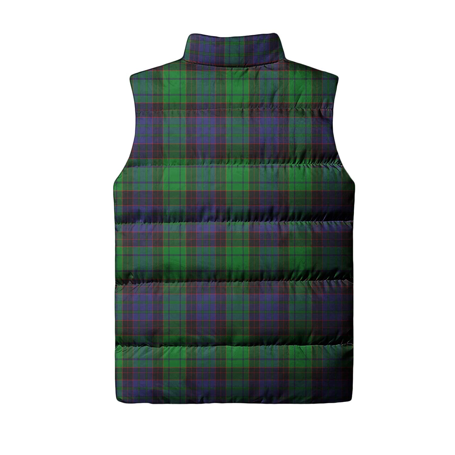 Stewart Old Modern Tartan Sleeveless Puffer Jacket with Family Crest - Tartanvibesclothing