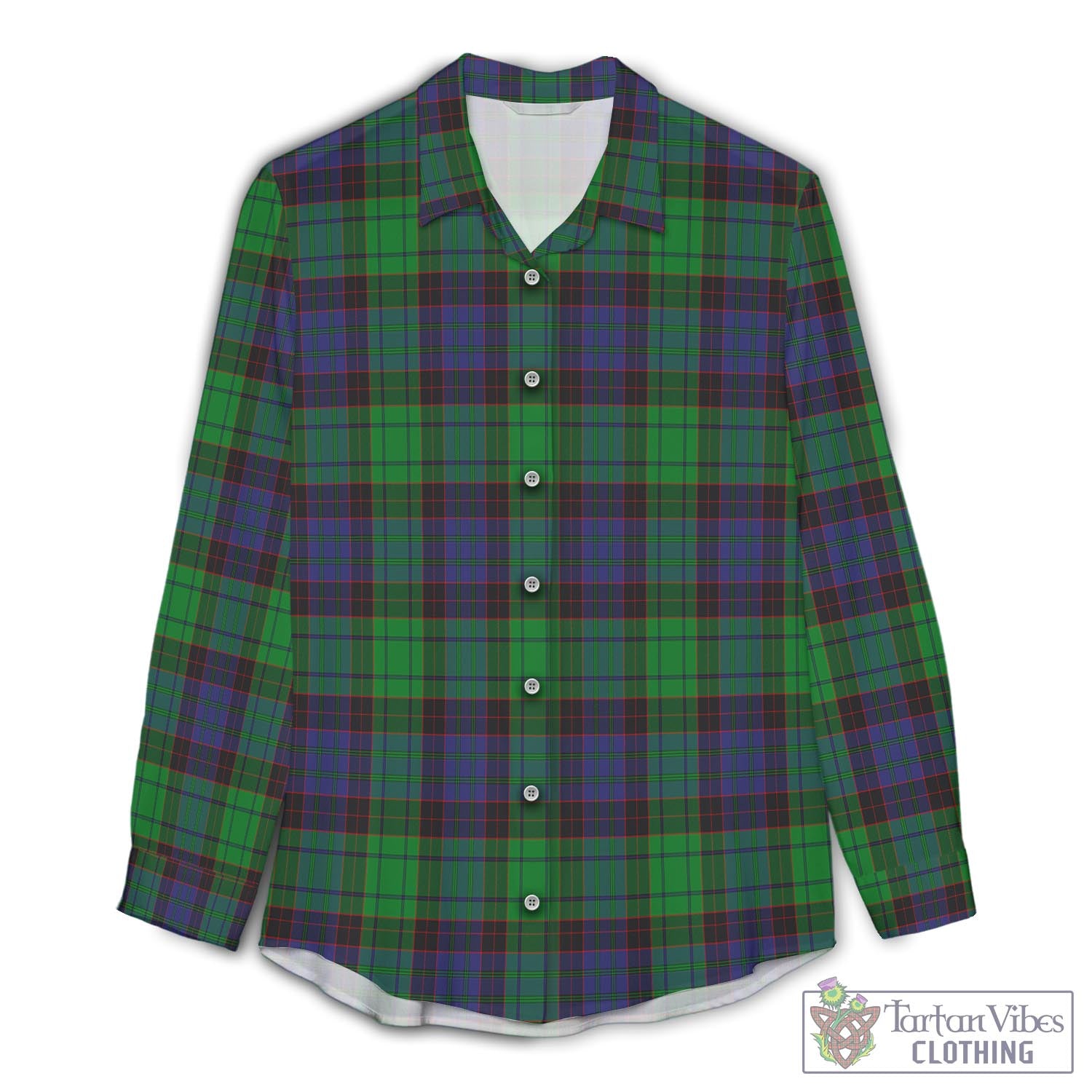 Stewart Old Modern Tartan Womens Casual Shirt