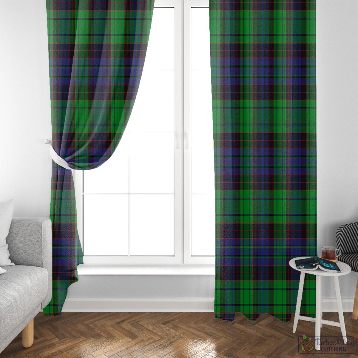 Stewart Old Modern Tartan Window Curtain