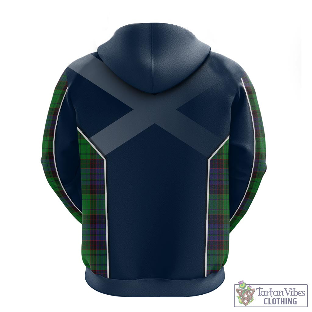 Tartan Vibes Clothing Stewart Old Modern Tartan Hoodie with Family Crest and Scottish Thistle Vibes Sport Style