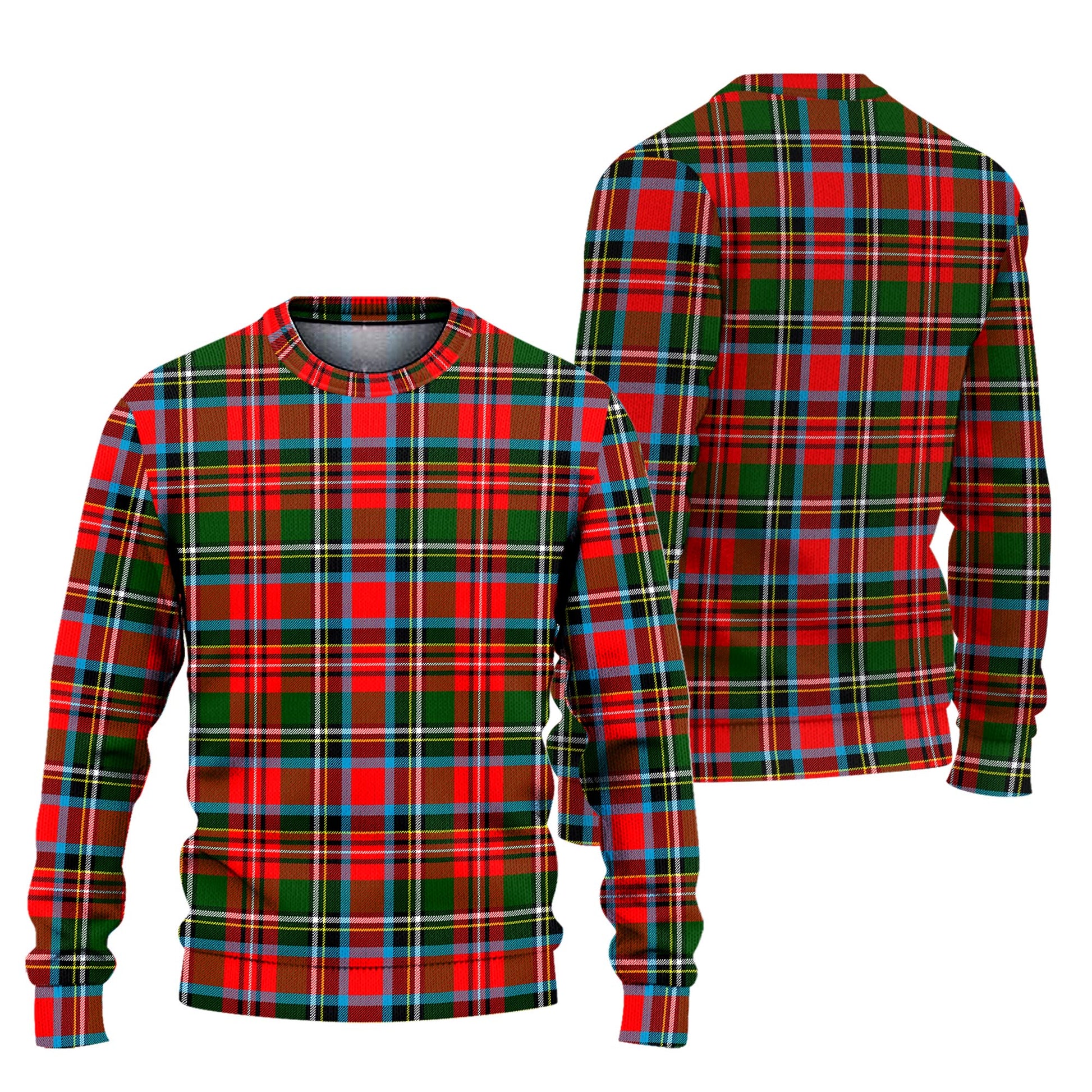 Stewart Royal Tartan Knitted Sweater Unisex - Tartanvibesclothing