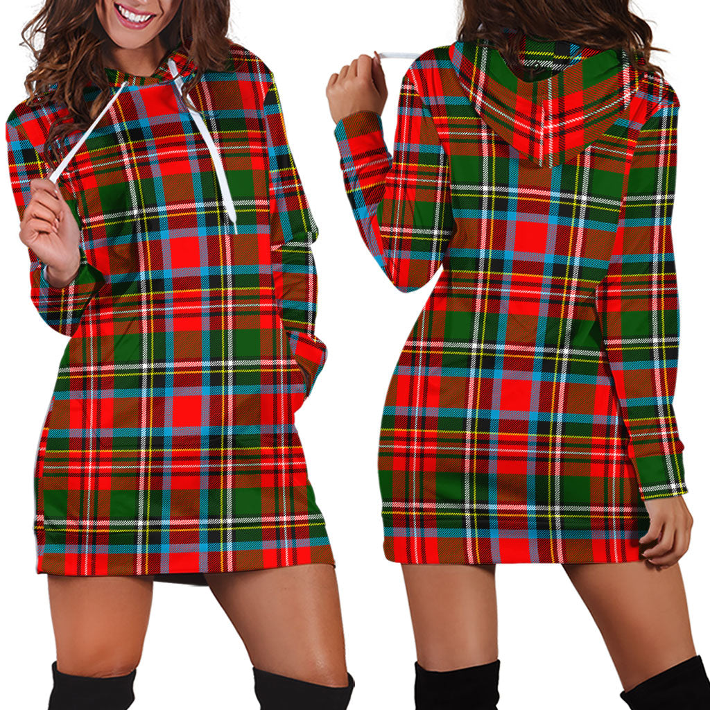 Stewart (Stuart) Tartan Hoodie Dress - Tartan Vibes Clothing