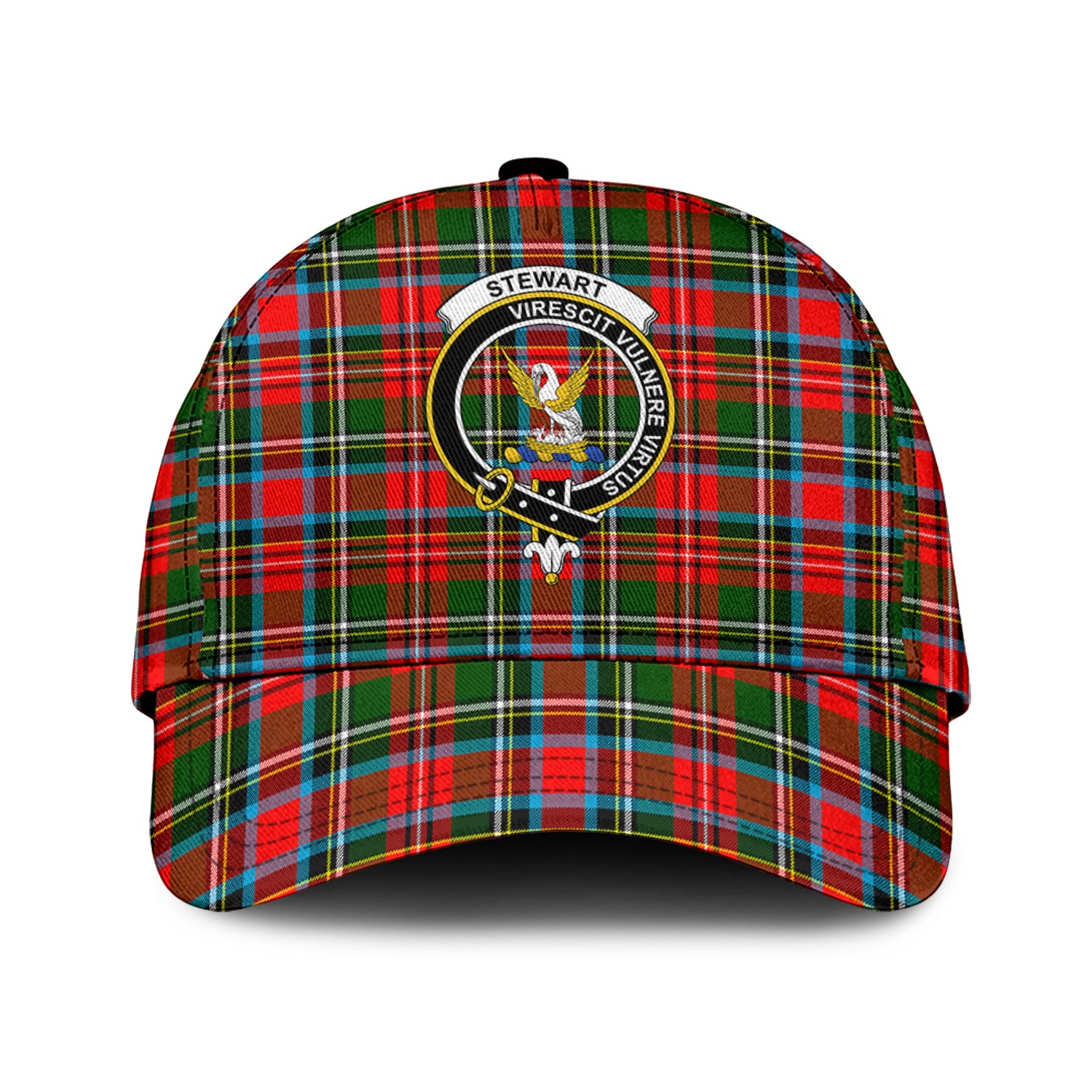 Stewart (Stuart) Tartan Classic Cap with Family Crest Classic Cap Universal Fit - Tartan Vibes Clothing