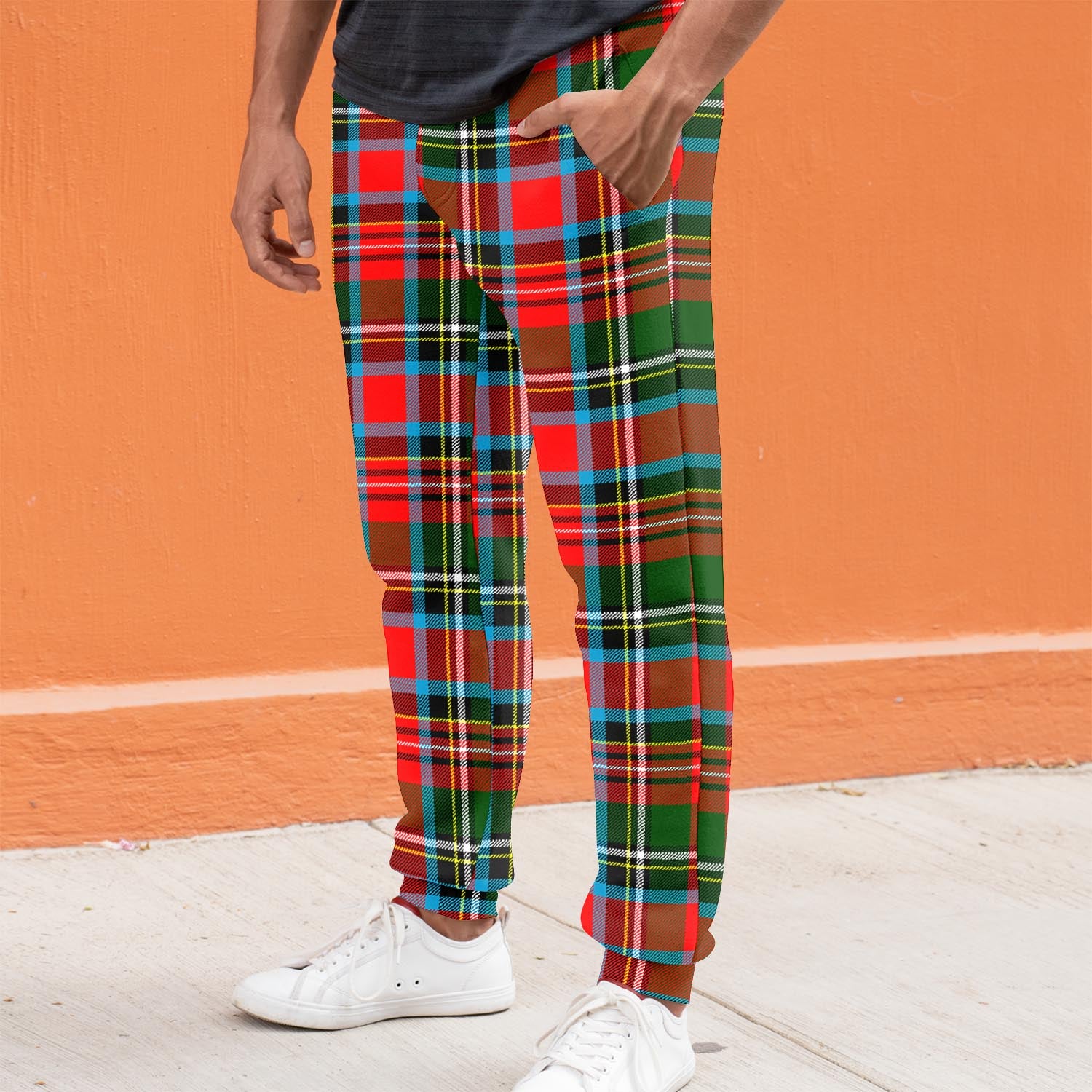 Stewart (Stuart) Tartan Joggers Pants S - Tartan Vibes Clothing