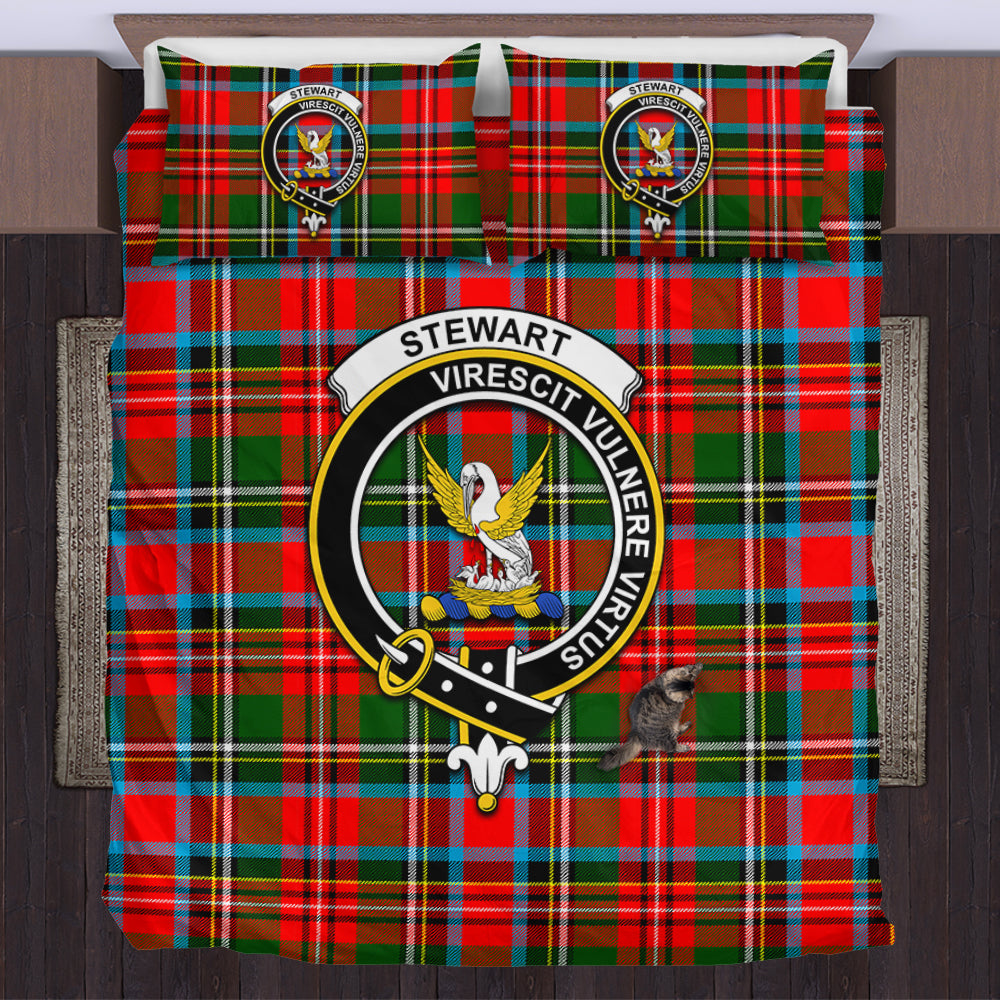 Stewart (Stuart) Tartan Bedding Set with Family Crest US Bedding Set - Tartan Vibes Clothing