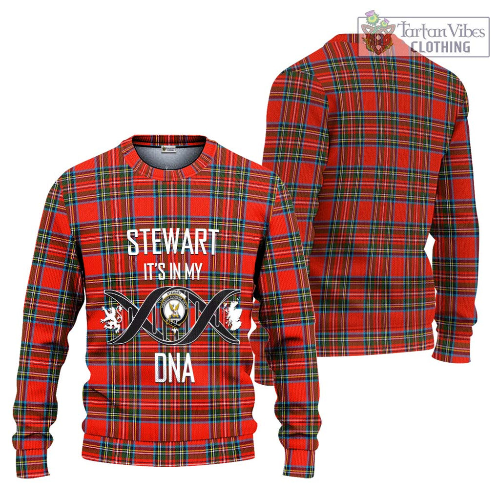 Stewart (Stuart) Tartan Knitted Sweater with Family Crest DNA In Me Style Unisex - Tartanvibesclothing Shop