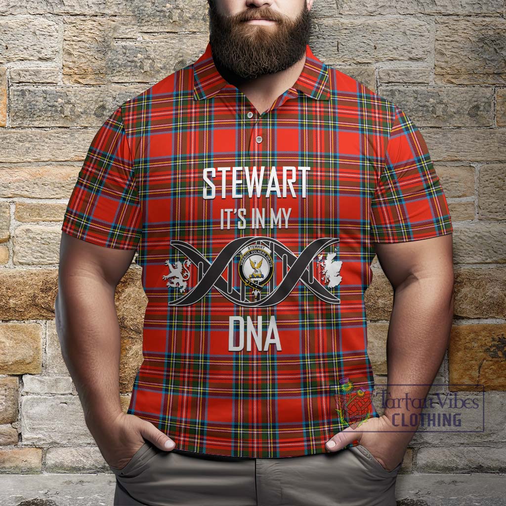 Stewart (Stuart) Tartan Polo Shirt with Family Crest DNA In Me Style Kid - Tartanvibesclothing Shop