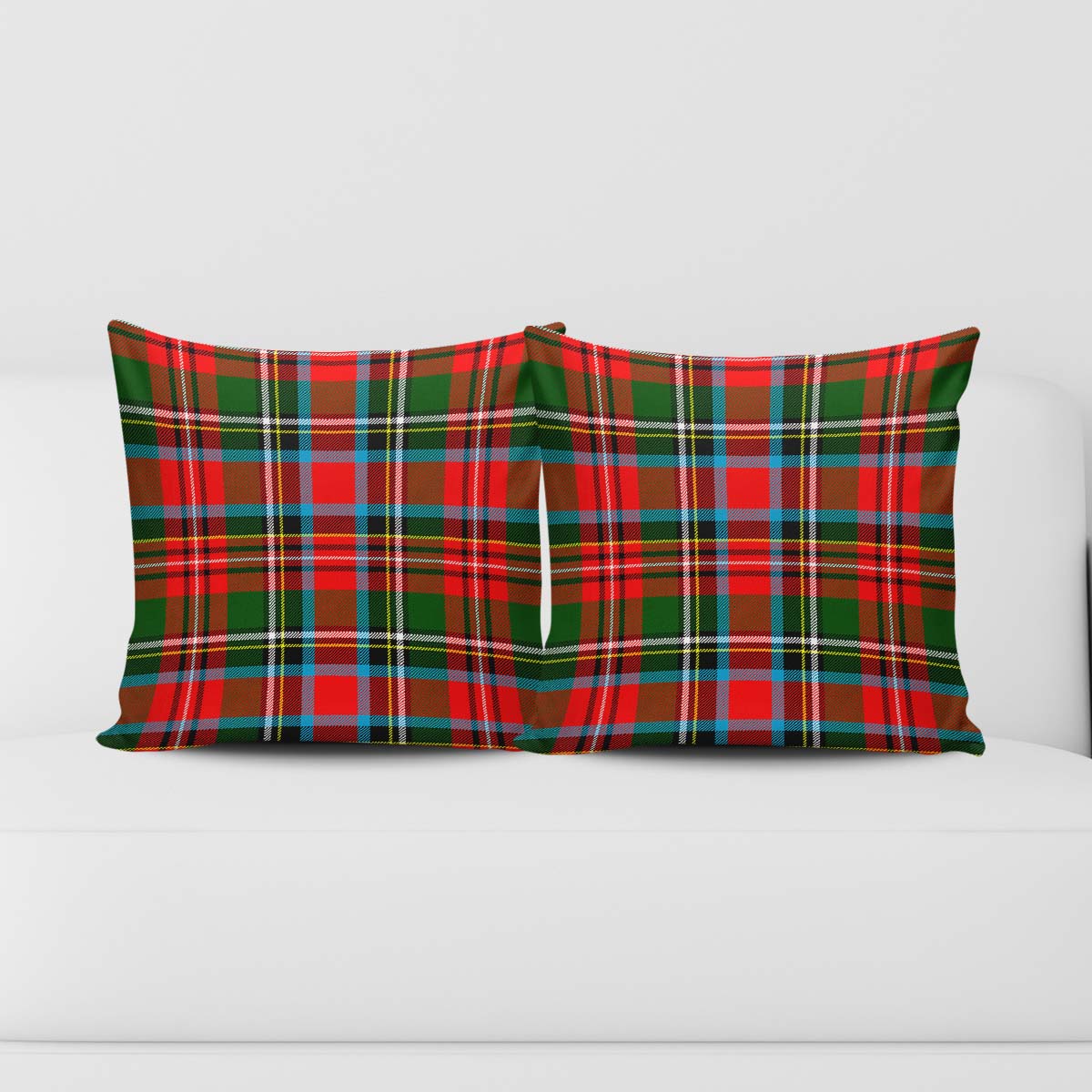 Stewart Royal Tartan Pillow Cover Square Pillow Cover - Tartanvibesclothing