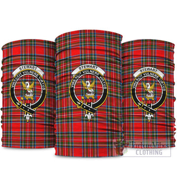 Stewart (Stuart) Tartan Neck Gaiters, Tartan Bandanas, Tartan Head Band with Family Crest