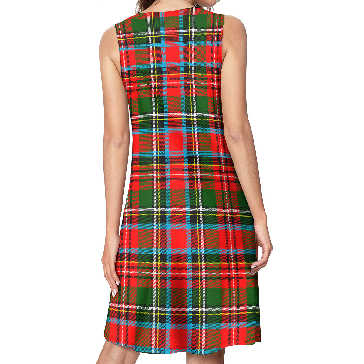 Stewart Royal Tartan Womens Casual Dresses - Tartanvibesclothing