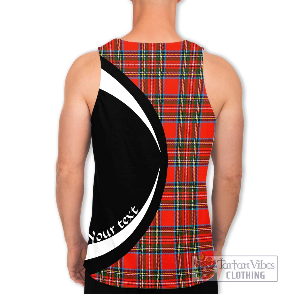 Stewart (Stuart) Tartan Men's Tank Top with Family Crest Circle Style - Tartan Vibes Clothing