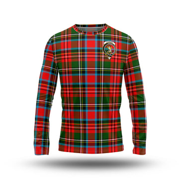 Stewart (Stuart) Tartan Long Sleeve T-Shirt with Family Crest