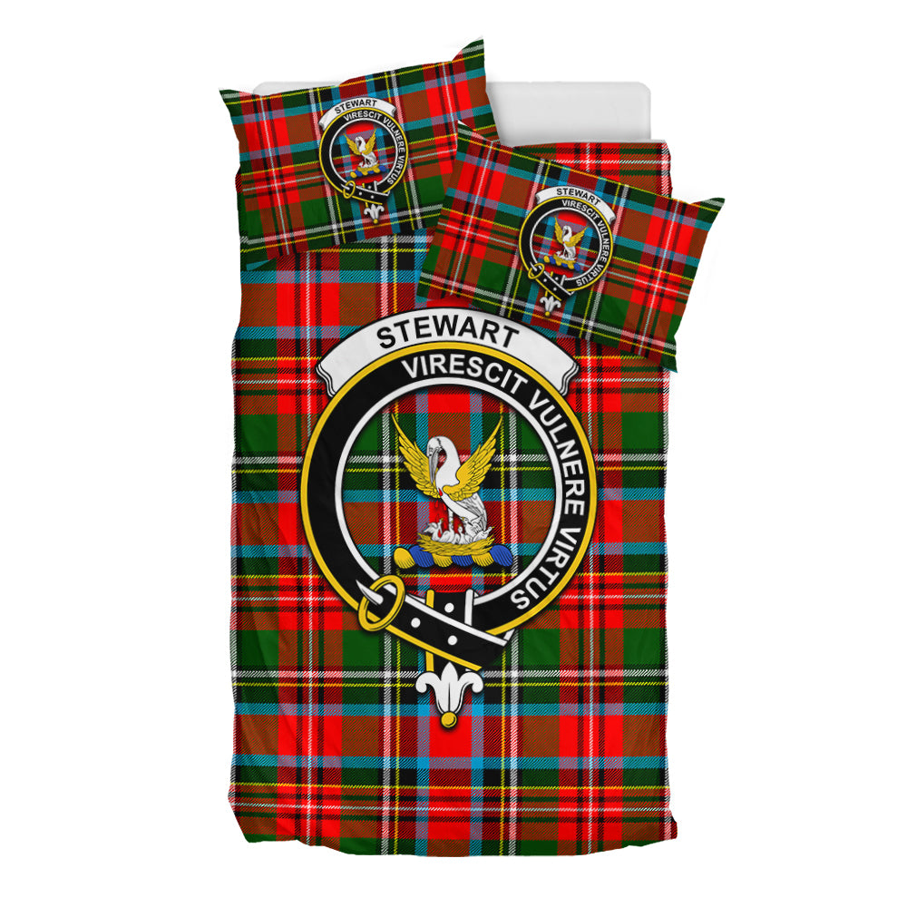 Stewart (Stuart) Tartan Bedding Set with Family Crest - Tartan Vibes Clothing