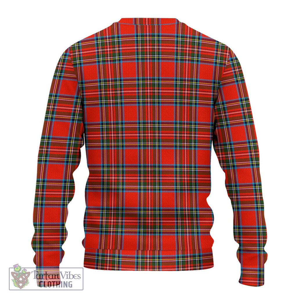 Stewart (Stuart) Tartan Knitted Sweater with Family Crest DNA In Me Style - Tartanvibesclothing Shop