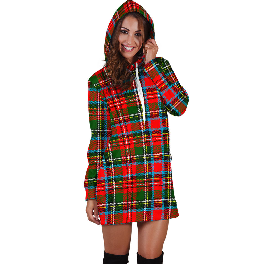 Stewart (Stuart) Tartan Hoodie Dress - Tartan Vibes Clothing