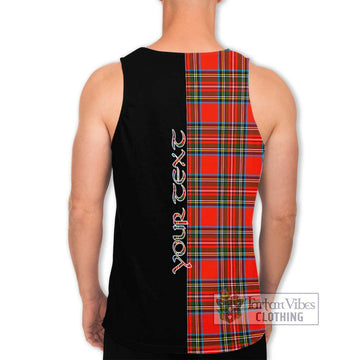 Stewart (Stuart) Tartan Men's Tank Top with Family Crest and Half Of Me Style