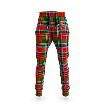 Stewart (Stuart) Tartan Joggers Pants with Family Crest