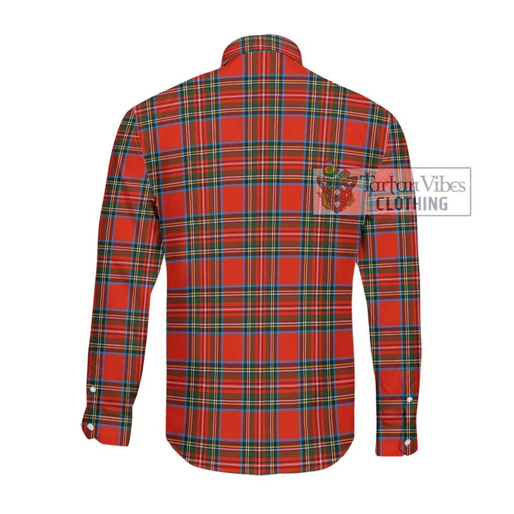 Stewart (Stuart) Tartan Long Sleeve Button Shirt with Family Crest DNA In Me Style - Tartanvibesclothing Shop