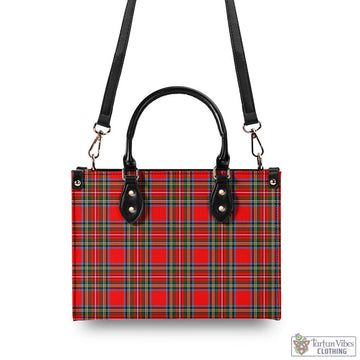 Stewart (Stuart) Tartan Luxury Leather Handbags - Tartan Vibes Clothing