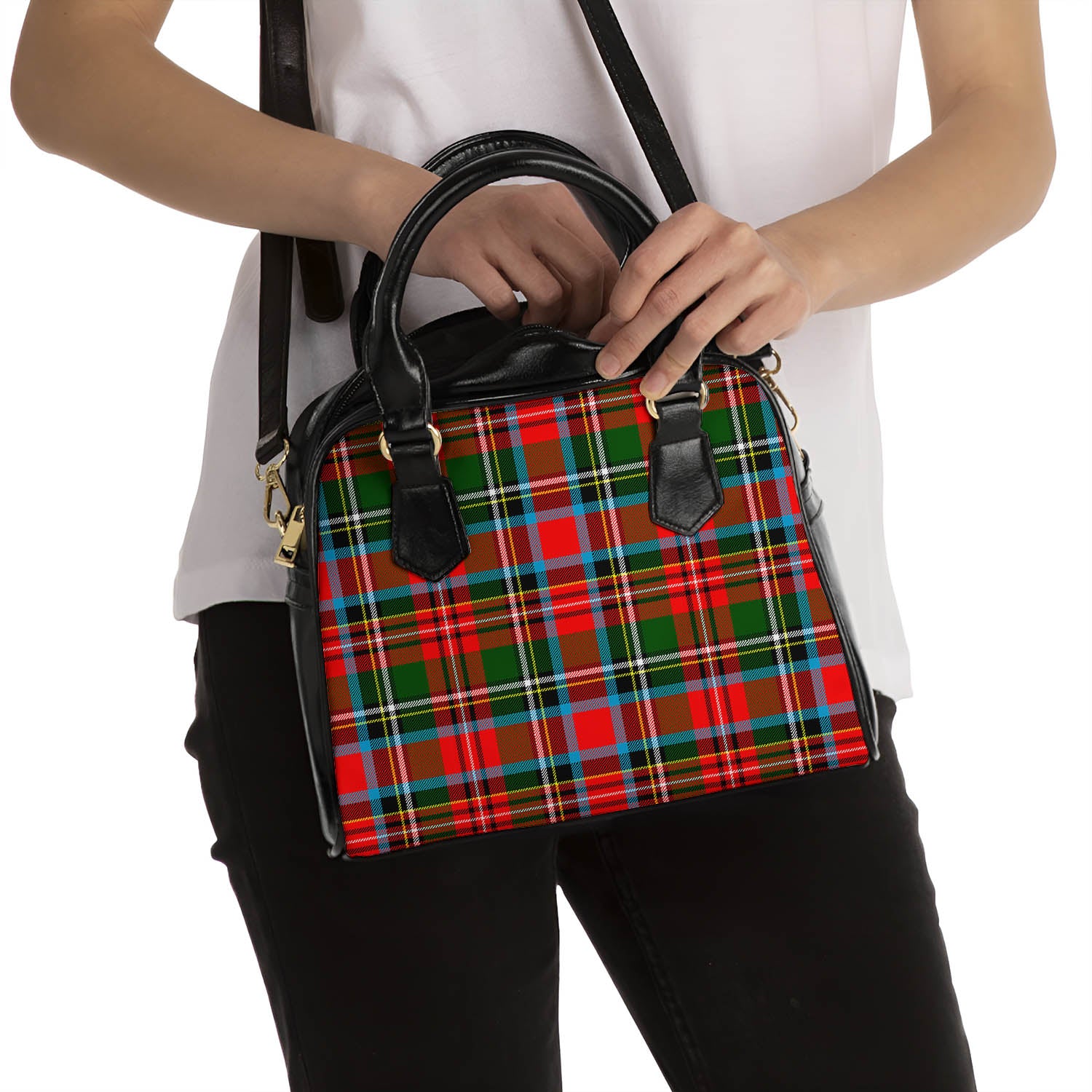 Stewart Royal Tartan Shoulder Handbags - Tartanvibesclothing