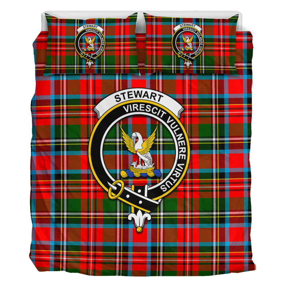 Stewart (Stuart) Tartan Bedding Set with Family Crest - Tartan Vibes Clothing